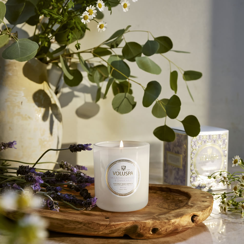 Mountain Lavender & Chamomile, lançamento Voluspa para 2025